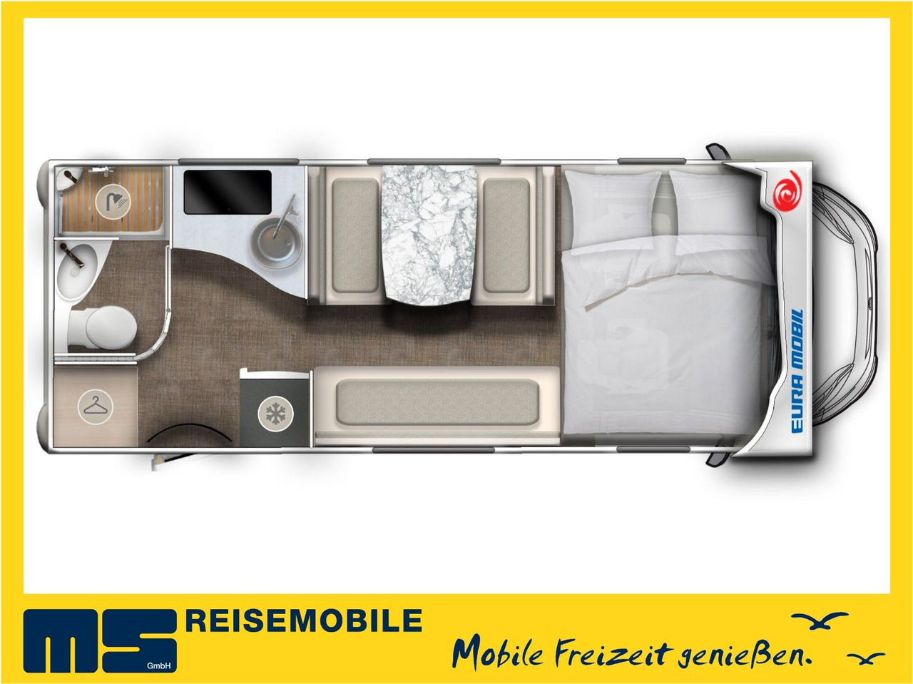 Alkoof camper Eura Mobil ACTIVA ONE 630 LS / -2025- / 140PS / RAUMWUNDER