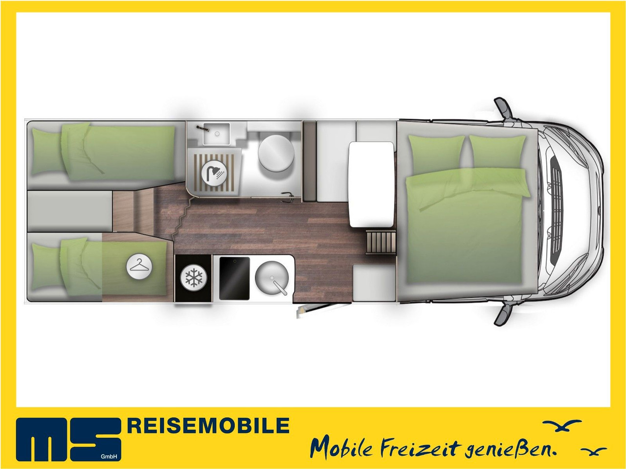 Alkoof camper Forster A 699 EB / - 2026 - / 165 PS - 8G / EINZELBETTEN