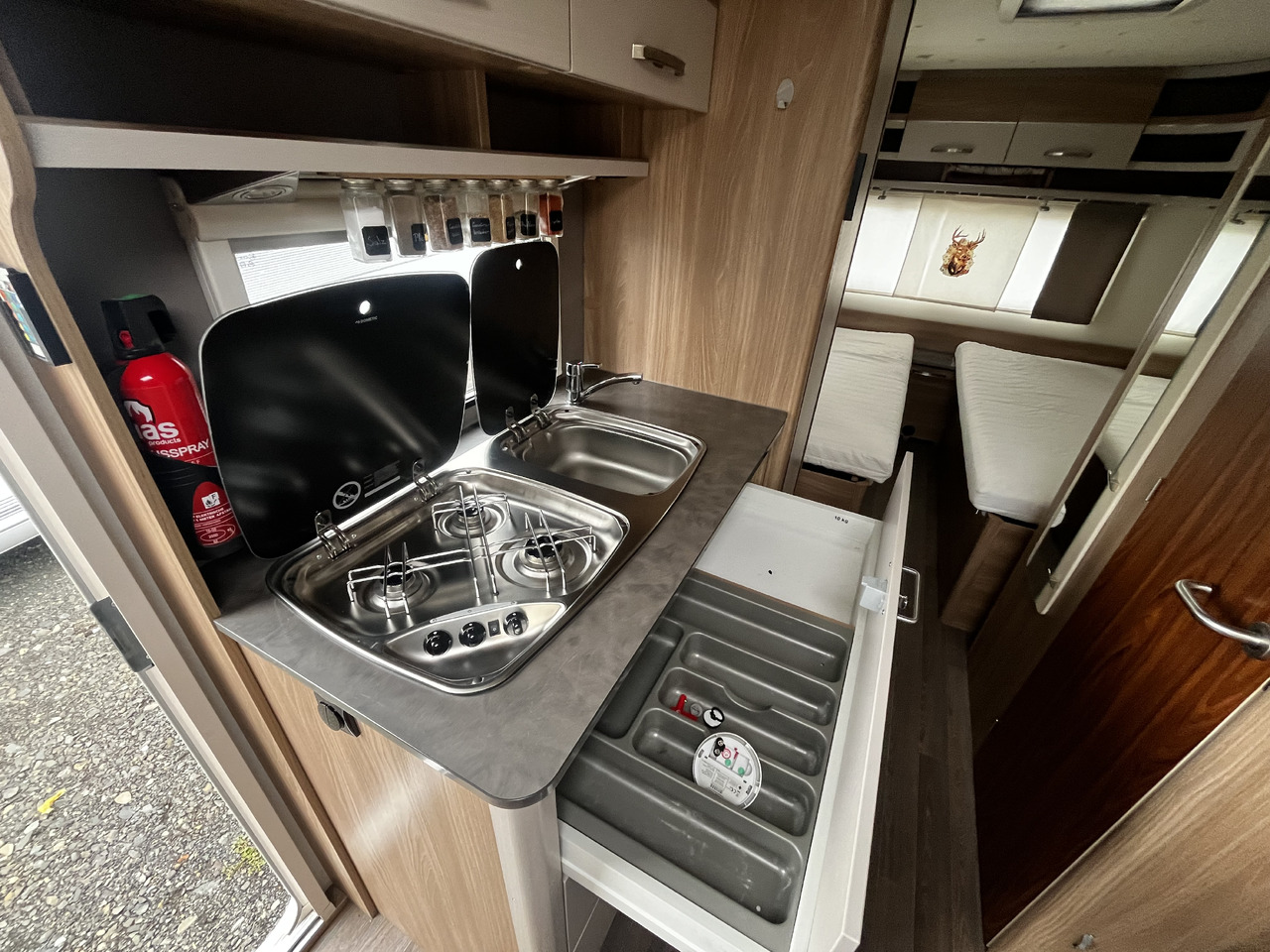 Caravan Bürstner Premio 530 TL Mover Dachklimaanlage Einzelbetten