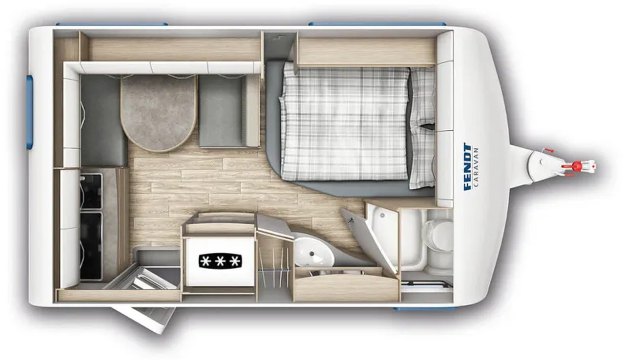 Caravan Fendt Bianco Activ 390 FHS Dusche, 1.700 KG-Fahrwerk