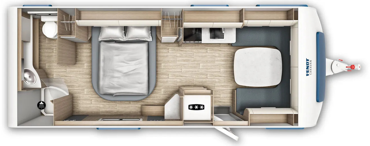 Caravan Fendt Tendenza 650 SFD Safety-, Batteri. Fußbodentem