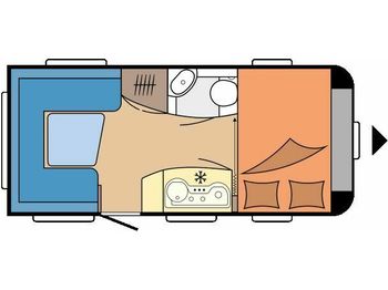 Caravan Hobby De Luxe 455 UF 2022 1500kg. Extras