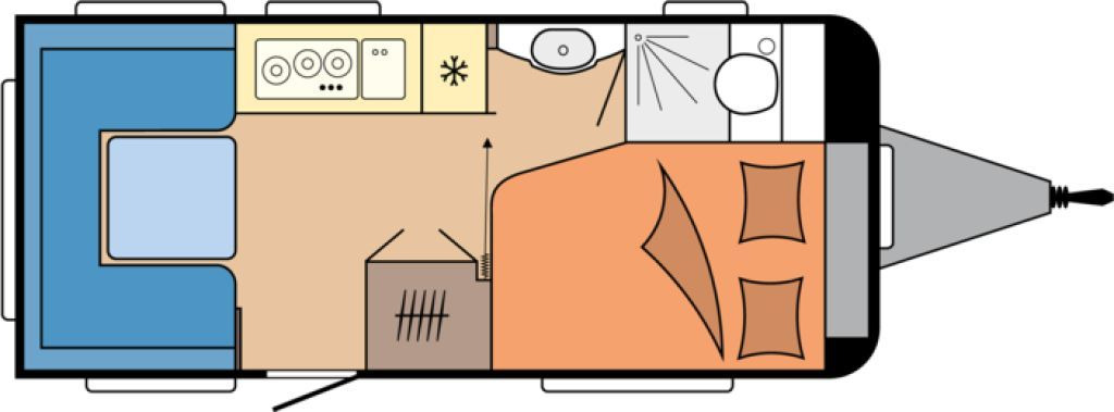 Caravan Hobby De Luxe 460 UFe 2026 1500kg. Ambiente