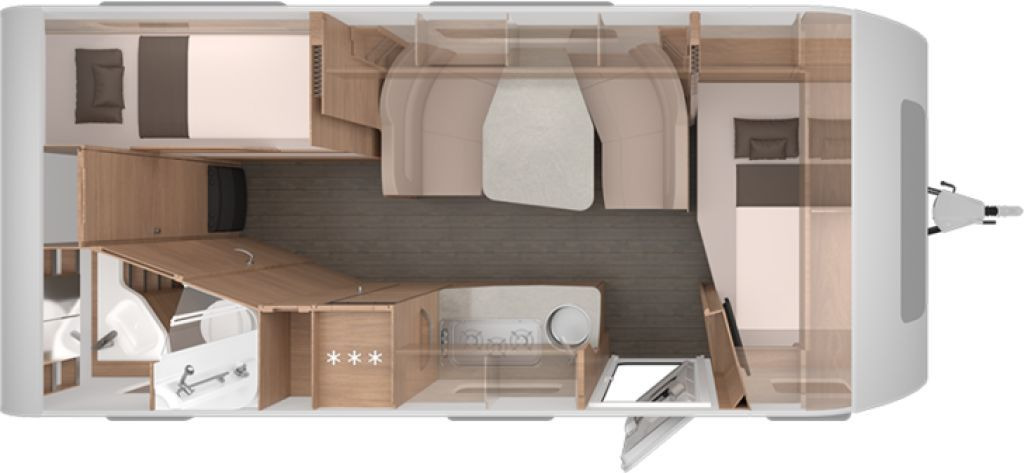 Caravan Knaus Südwind 580 QS 60 YEARS Kühlschrank 177l