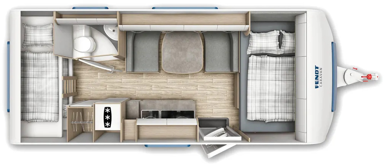 Caravan Wohnwagen Fendt Bianco Activ 515 SKF volle Hütte