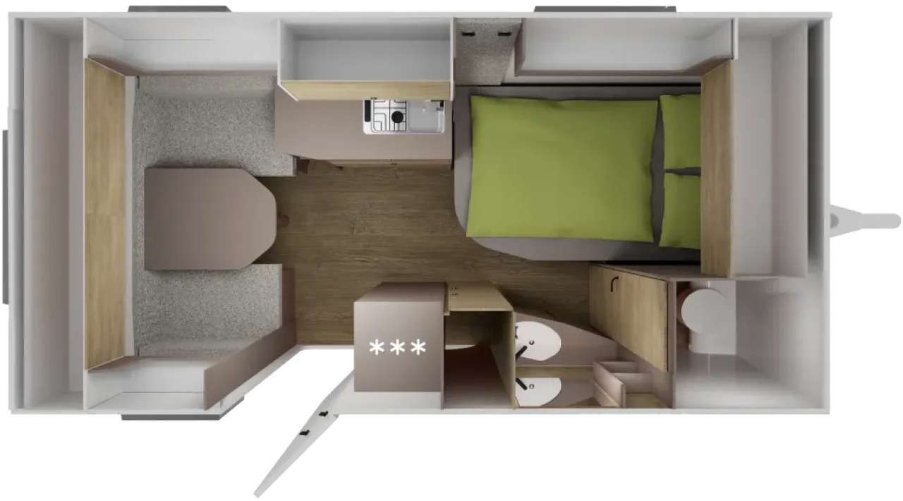 Caravan Wohnwagen NEXT 380 AKS, NXtec 1.3, NXcom