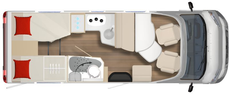 Half integraal camper Bürstner B66 690 TD Funktionsdoppelboden