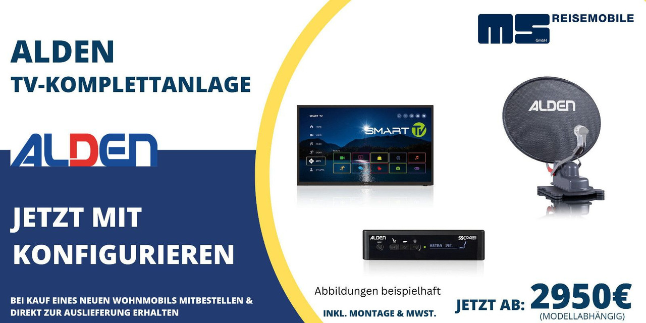 Half integraal camper Chausson 627 TITANIUM / EINZELBETTEN & 2P. HUBBETT
