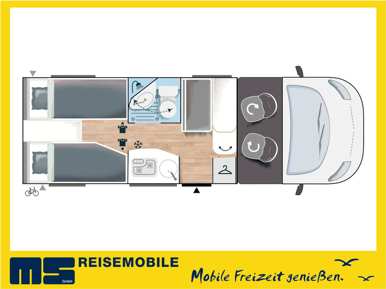 Half integraal camper Chausson S 697 SPORT LINE / - 2026 - / EINZELBETTEN