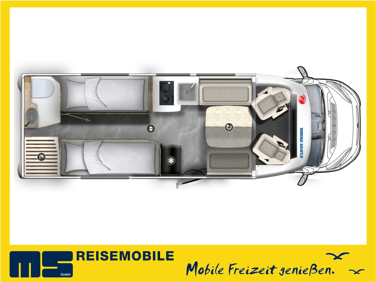 Half integraal camper Eura Mobil PROFILA T 726 EF -MOD. 2025 -MONDIAL PLUS & S-P.