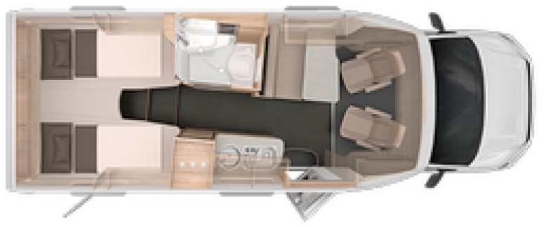 Half integraal camper Knaus Van TI Plus 650 MEG Platinum Selection Allrad An