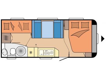 Nieuw Caravan Hobby De Luxe 545 KMF Modell 2023: afbeelding 1