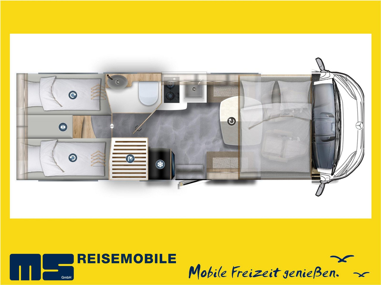 Integraal camper Eura Mobil INTEGRA LINE GT 726 EF /MB 170PS-9G / MOD.2025