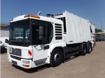 Vuilniswagen voor het vervoer van afval MAN TGA 28.320 6x2-4 LL-LE KLIMA Faun Variopress 522: afbeelding 1