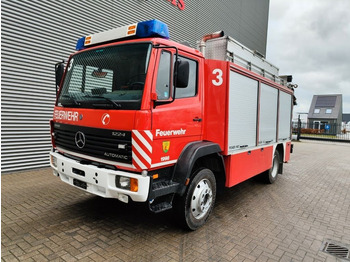 Brandweerwagen Mercedes-Benz 1224 Fire truck + crane Fassi F85.23 4x4: afbeelding 1