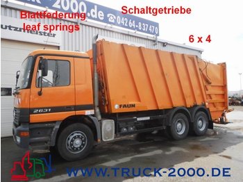 Vuilniswagen voor het vervoer van afval Mercedes-Benz 2631 Actros 6x4 Faun Variopress  Schalter/Blatt: afbeelding 1