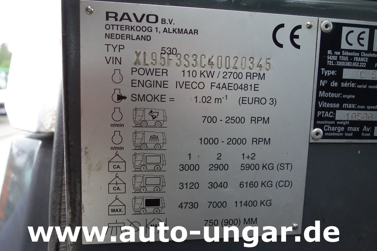 Veegwagen Ravo C540 Kehrmaschine Hydrostat - Klima - 1. Hand: afbeelding 12