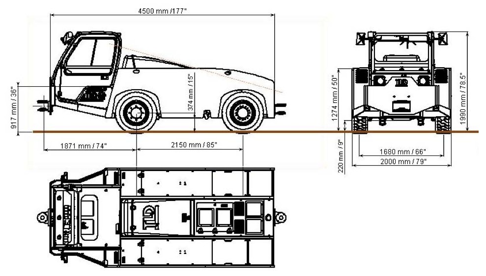 Vliegtuigtrekker TLD Pushback TMX150-12: afbeelding 2