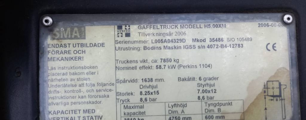 Diesel heftruck Hyster H 5.00 XM