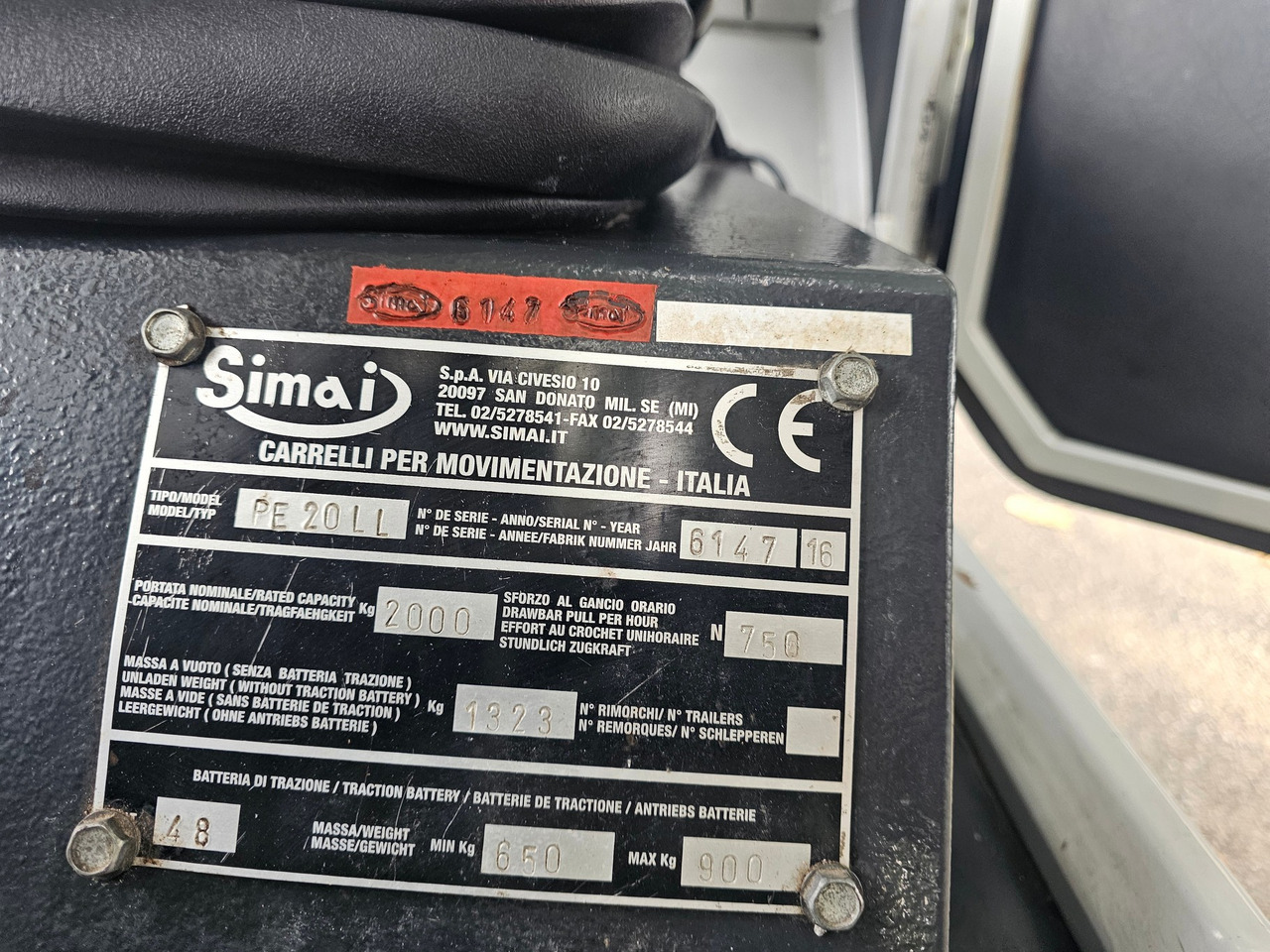 Elektrische trekker Simai PE20 LL