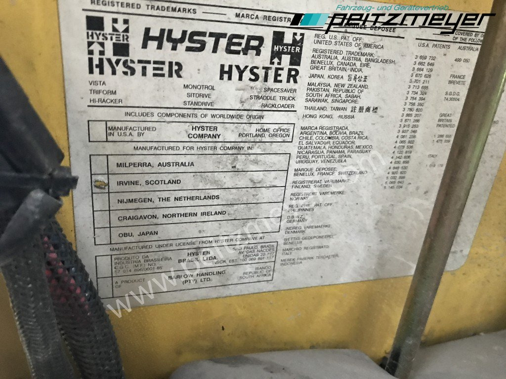 Heftruck HYSTER (NL) GABELSTAPLER H3-50XL-G (GAS)