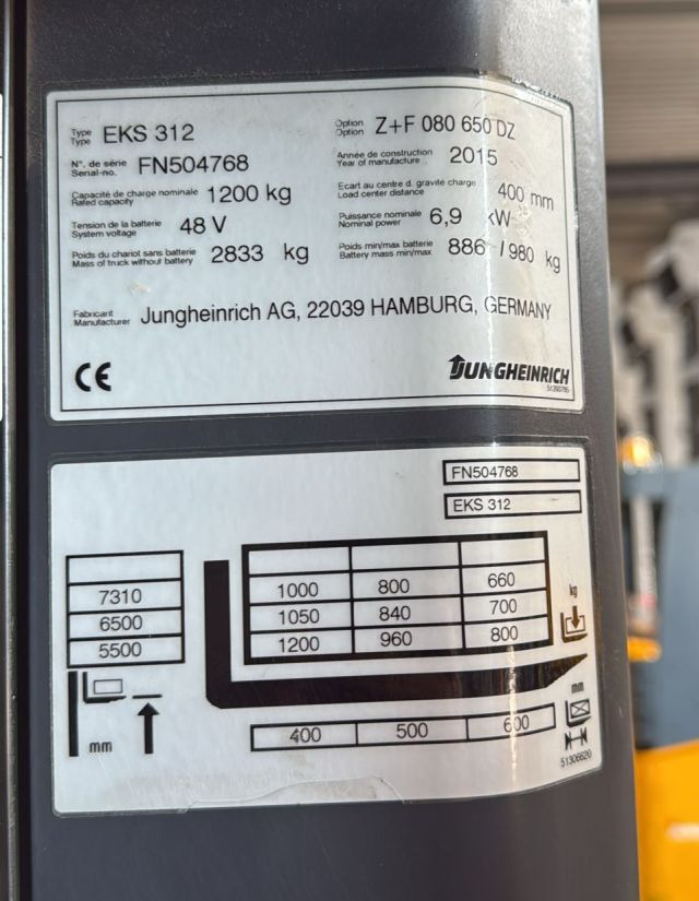 Orderverzameltruck Jungheinrich EKS312
