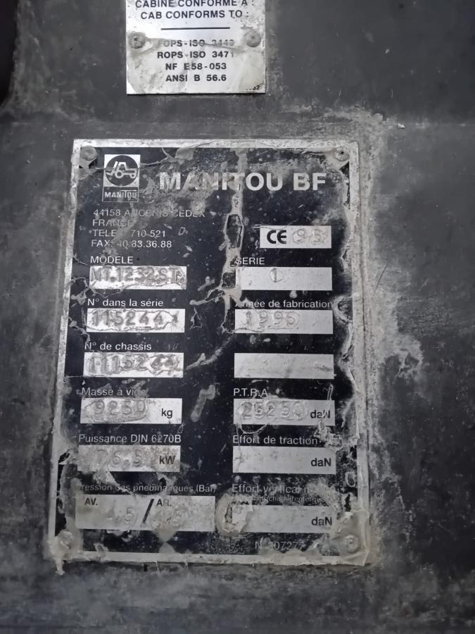 Ruw terrein heftruck Manitou 1232 turbo