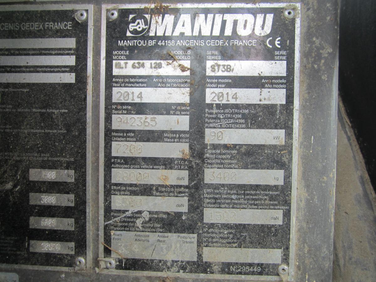 Verreiker Manitou MLT 634 - 120 PS
