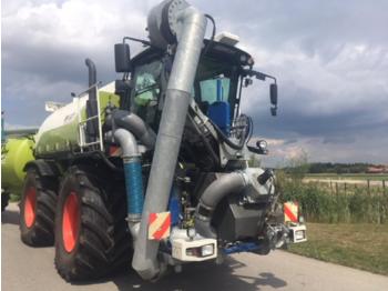Tractor CLAAS Xerion 3800 Sattletrac, Ersteinsatz 2014, Güllegespann: SGT Aufbaufaß und Anhänger inkl. Bomech Vert: afbeelding 1