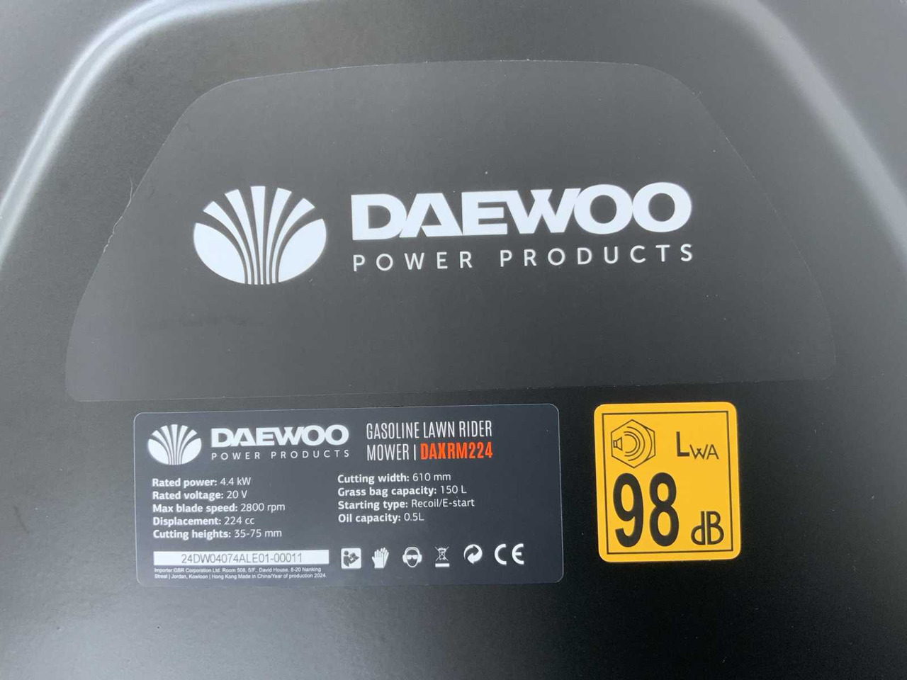 Gazonmaaier Daewoo DAXRM224