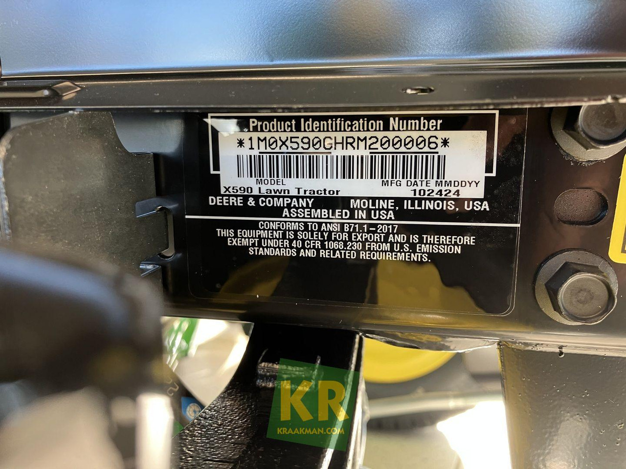 Gazonmaaier John Deere X590