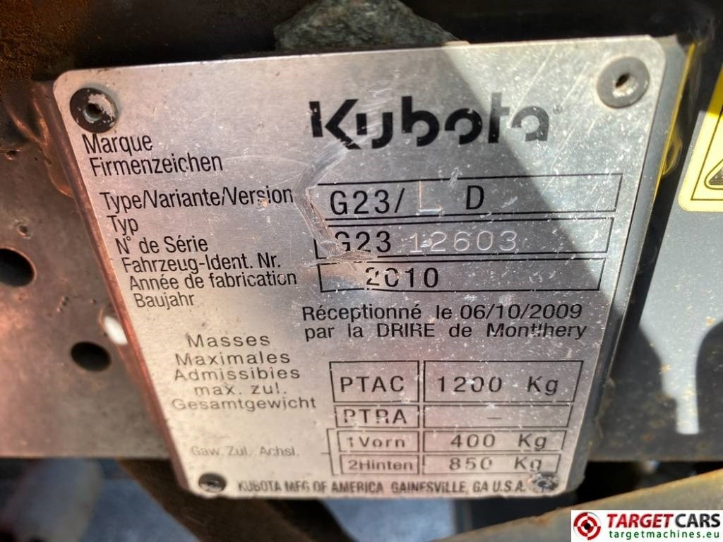 Gazonmaaier Kubota G23/LD Mower 4WD G23 Diesel 122cm
