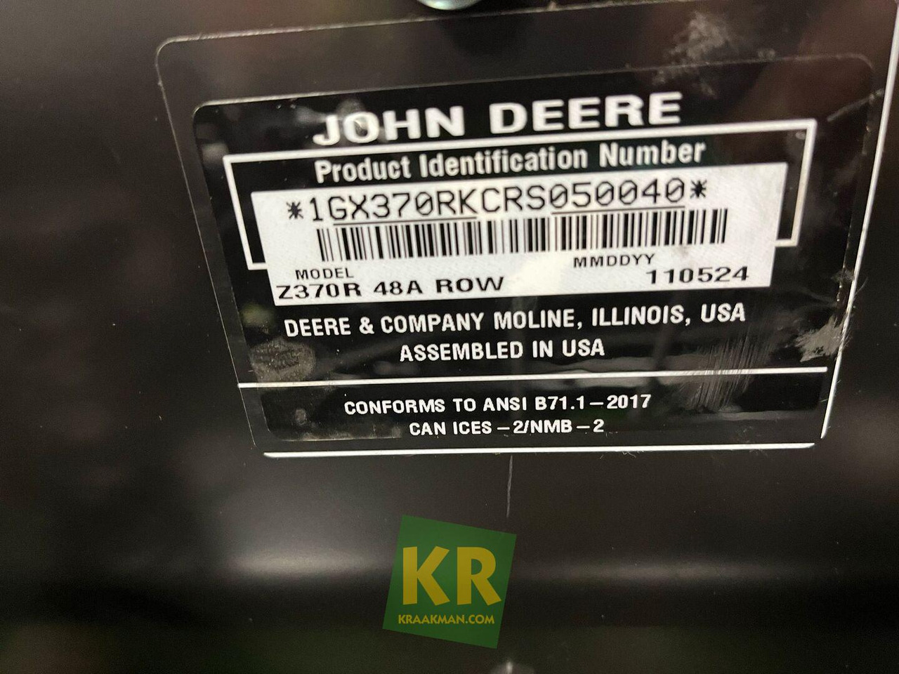 Gazonmaaier Z370R ELECTRIC John Deere