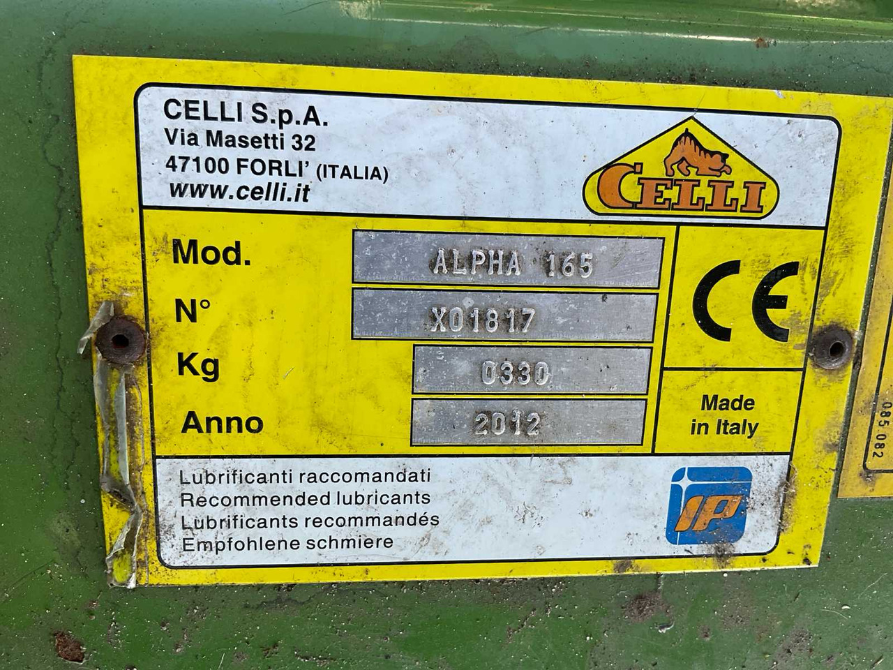 Grondfrees Celli Alpha 165