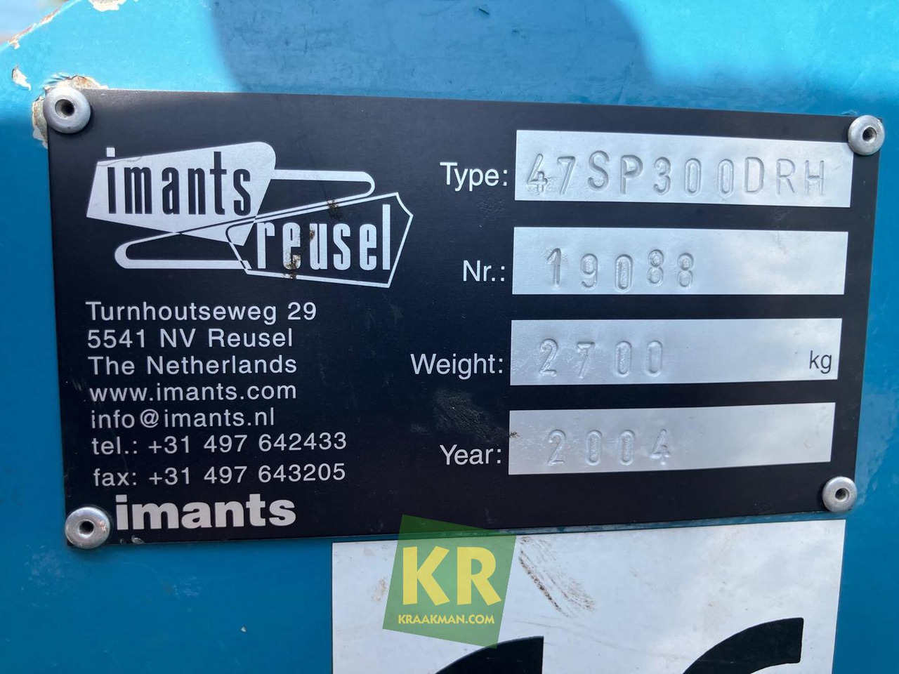 Grondfrees Imants 47 SP300 DRH spitmachine