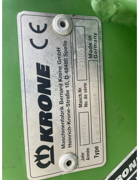 Hakselaar toebehoor Krone Easy Collect 753 10 rij maisbek Big x 650