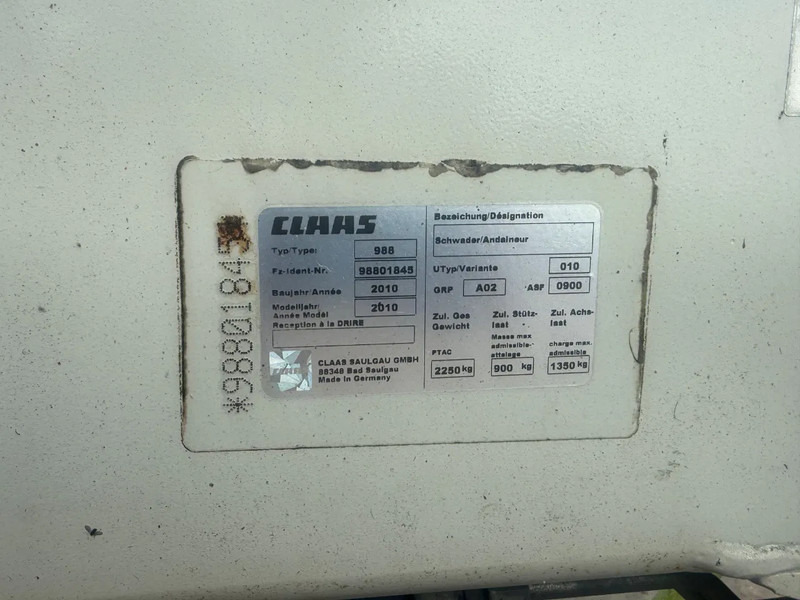 Hooischudder Claas Liner 2900 Zwadhark 2 rotorhark zwiller