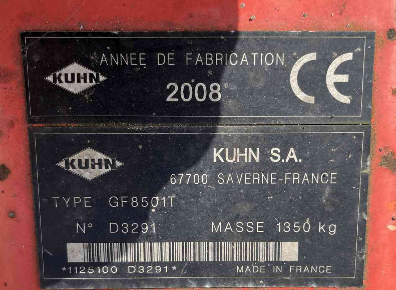 Hooischudder Kuhn GF 8501T Tedder Schudder Kreiselheuer weidebouwmachines