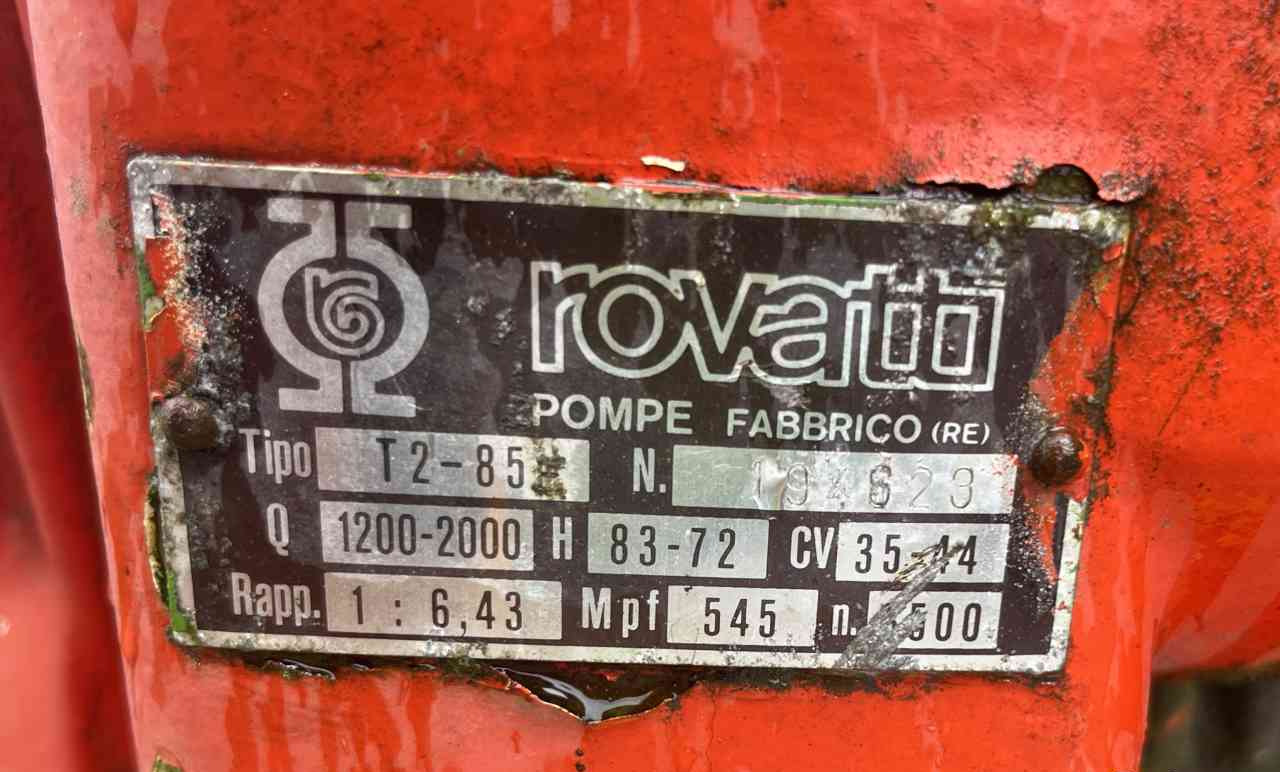 Irrigatiesysteem Rovatti T2-85 Bereginingspomp pomp diversen