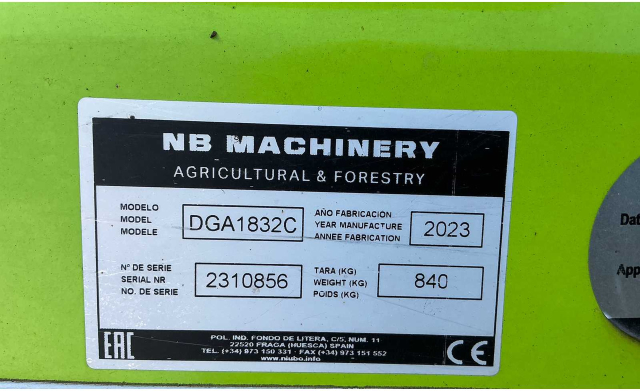 Klepelmaaier/ Mulcher Niubo DGA1832C