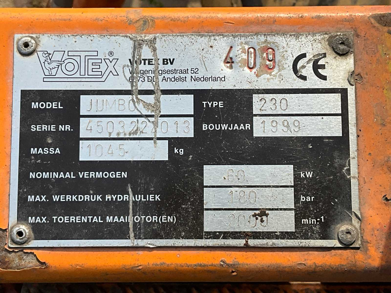 Klepelmaaier/ Mulcher Vortex Jumbo 230