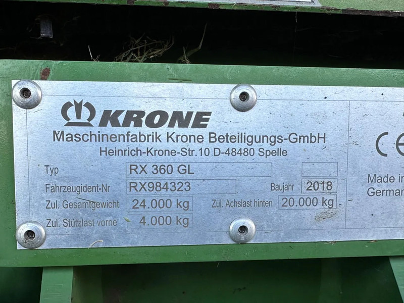 Landbouwmachine Krone RX 360 GL Opraapwagen