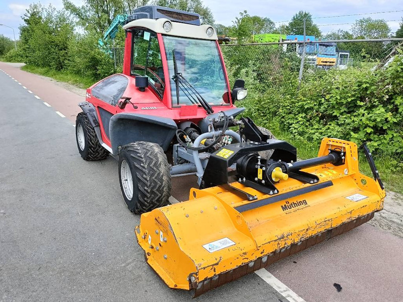 Landbouwaanhanger Aebi TT210 terratrac maaier mower pto front hef kubota
