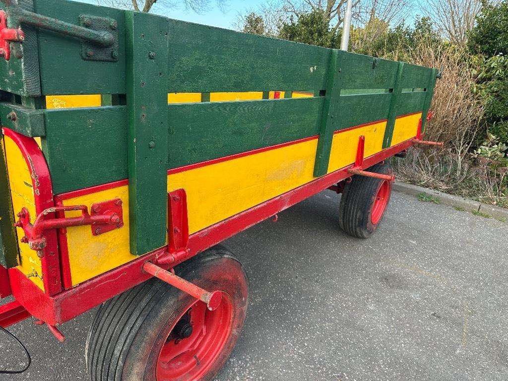 Landbouwaanhanger Miedema landbouwwagen vierwielige wagen schamelwagen
