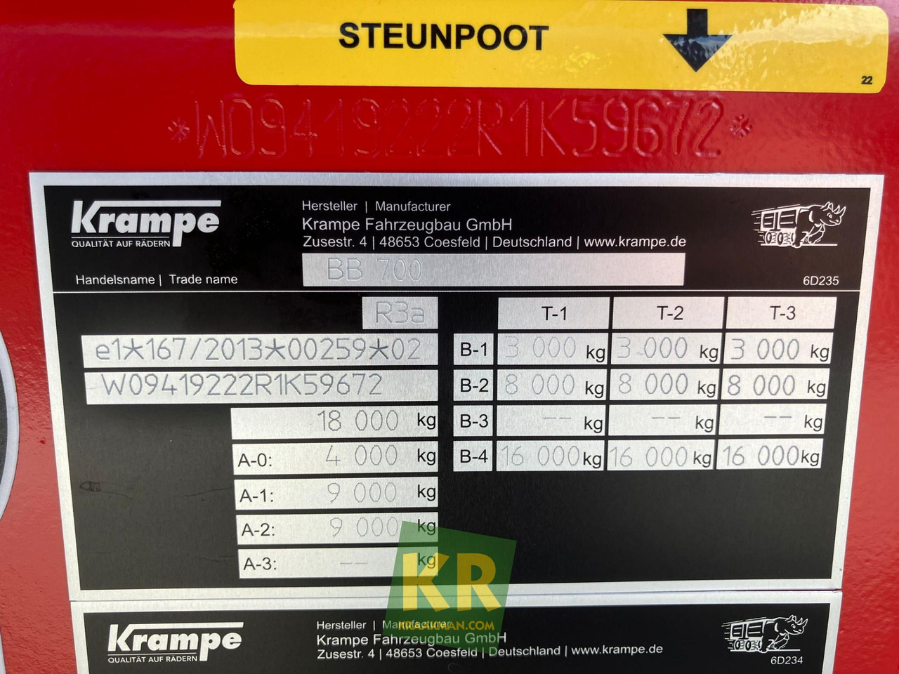 Landbouwkipper Krampe BIG BODY 700