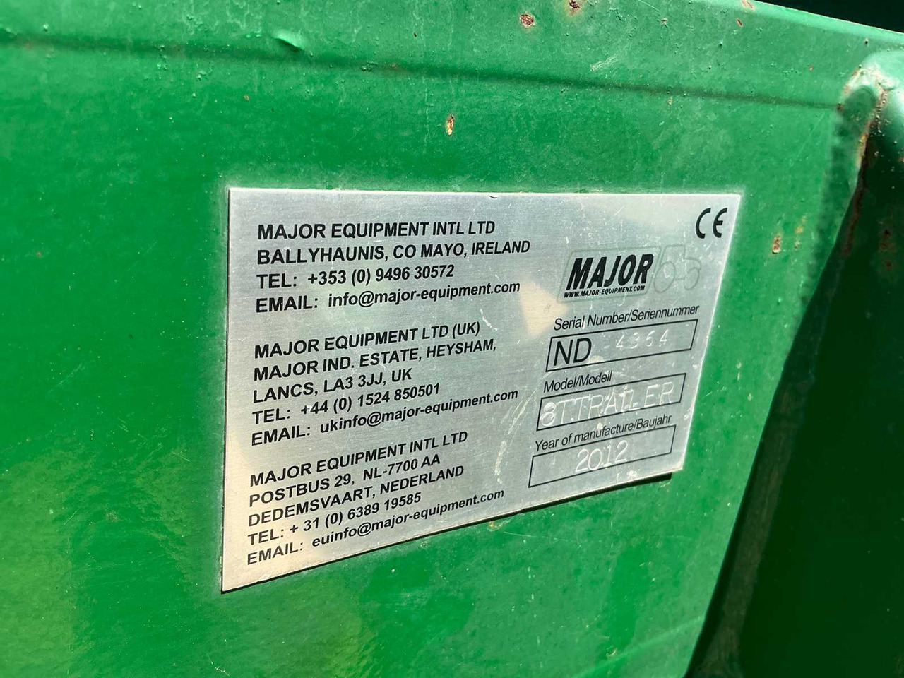 Landbouwkipper Major 8TTRAILER