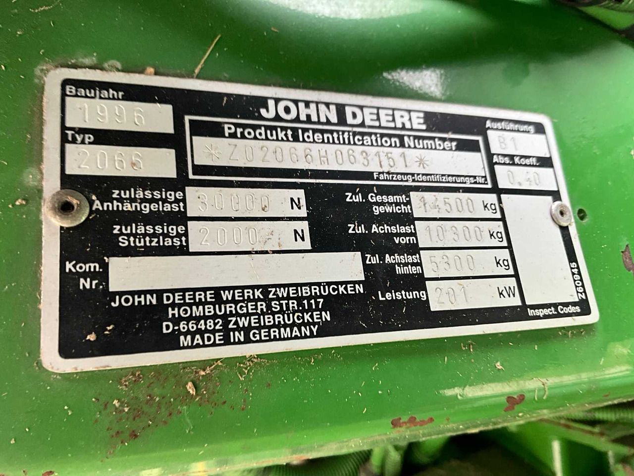 Maaidorser John deere 2066
