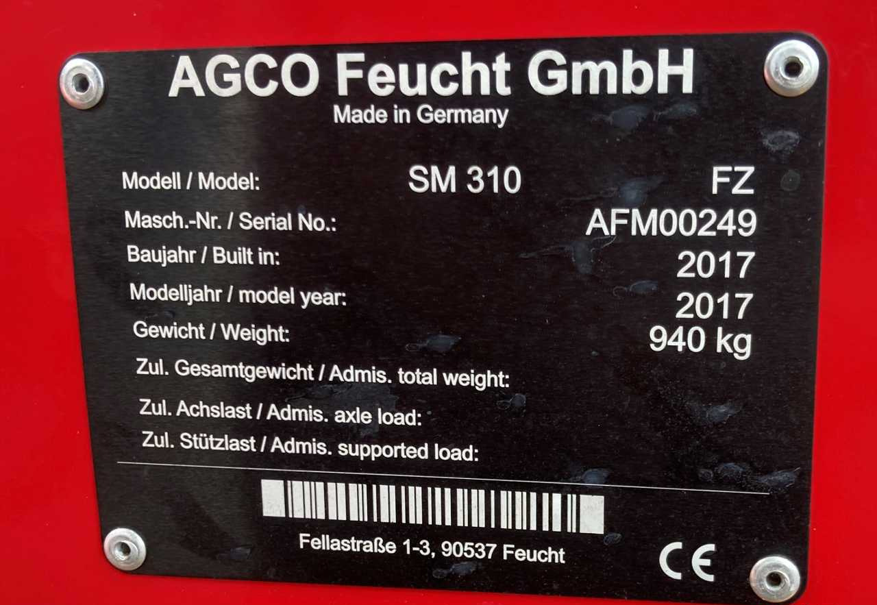 Maaimachine Fella SM 310 FZ frontmaaier Front Schijvenmaaier Weidebouwmachines