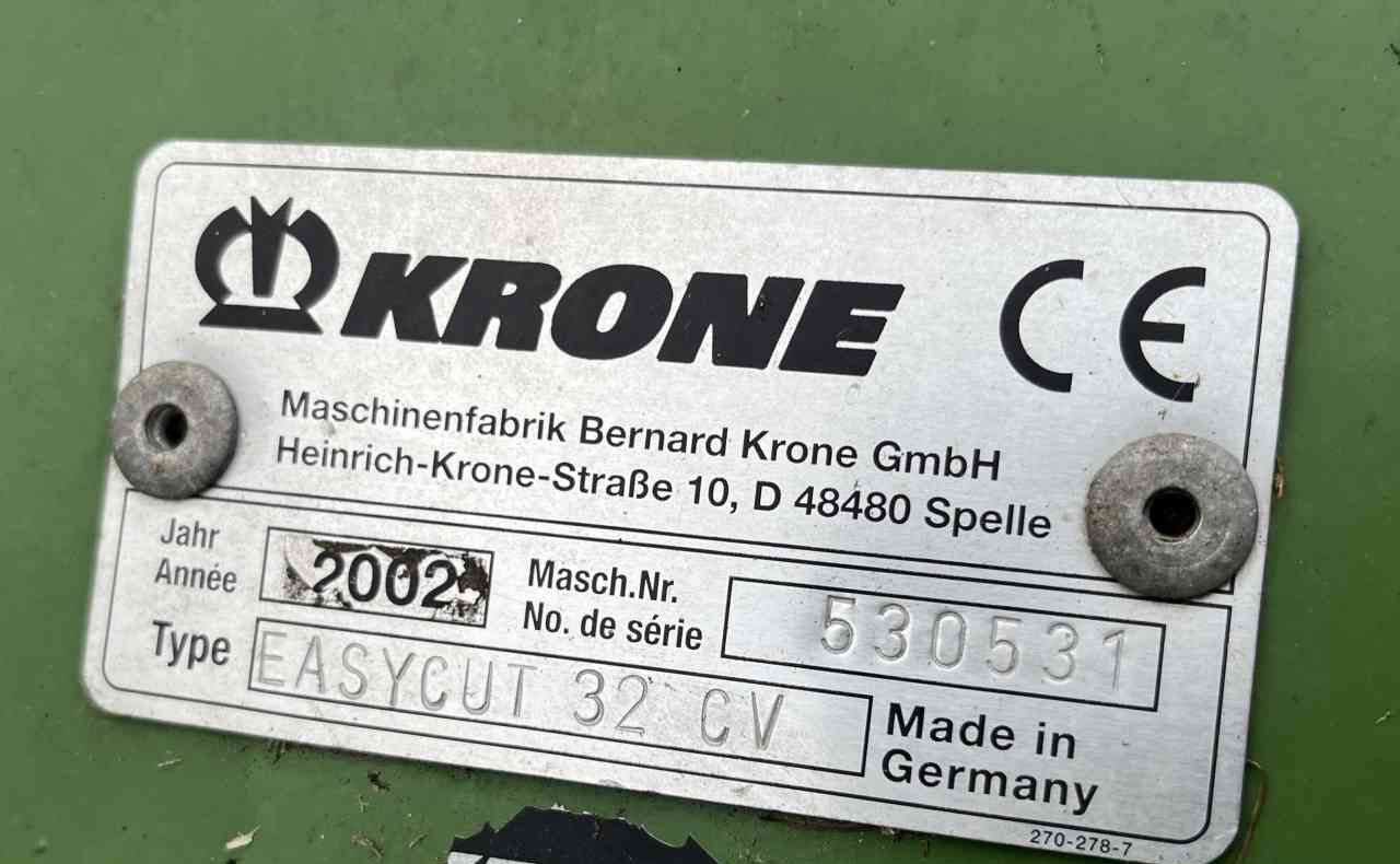 Maaimachine Krone Easycut 320 CV frontmaaier weidebouwmachines
