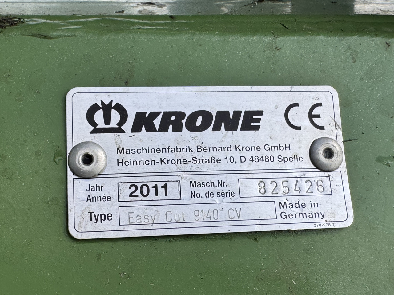 Maaimachine Krone Easycut 9140 CV